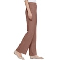 thumbnail image 5 of Comfy Fit Pants for Women Over 50 Straight Leg Elastic Waist Solid Pants Perfect Drape High Rise Pull-On Stretch Pants, L, 5 of 5