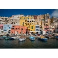 thumbnail image 2 of Jaynes Gallery 14x11 Black Ornate Wood Framed with Double Matting Museum Art Print Titled - Europe-Italy-Procida-City houses and boats in Marina Corricella, 2 of 4