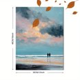 thumbnail image 3 of Couple Beach Abstract Canvas Wall Art 15.75x11.81 Inches, 3 of 8