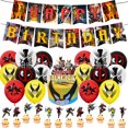 thumbnail image 2 of Nueva película Deadpool suministros para fiestas temáticas figuras de acción de Anime Periphery Deadpool y Wolverine globos Set Decoración de cumpleaños, 2 of 4