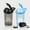 Black / Blue, variant on Protein Shaker Bottle with Mixing Net, 14 oz, 1 Pack with Powder Container and Funnel, Leak-Proof Lid, Wide Mouth, BPA Free, Heavy Duty PET Material, Blue