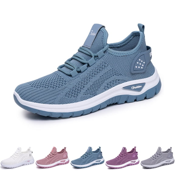RotHome Women’s Walking Shoes Lightweight Breathable Running Shoes Non Slip Athletic Fashion Sneakers Mesh Workout Casual Sports Shoes for Women Blue
