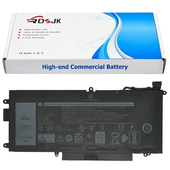 7.6V 60Wh K5XWW Laptop Battery Replacement for Dell Latitude 7389 P29S001 Latitude 7390 P29S002 Latitude 12 5000 5289 P29S001 2-in-1 L3180 E5289 Series 451-BBZC 6CYH6 725KY N18GG CFX97 71TG4