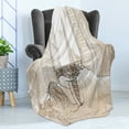 thumbnail image 4 of Paris Soft Flannel Fleece Blanket, Parisian Woman Sleeping with the View of Eiffiel Tower from Window Romance Skecthy Modern, Cozy Plush for Indoor and Outdoor Use, 50" x 70", Cream, by Ambesonne, 4 of 5