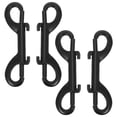 thumbnail image 1 of SKISUNO 4Pcs Double Ended Bolt Snap Hook Black Metal Clips for Secure Quick Connection, 1 of 8