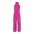 thumbnail image 2 of Combinaisons Habillées pour Femmes Soirée Invitée de Mariage Grande Taille Sans Manches Combinaisons Pantalon Grand Long Rose G, 2 of 5