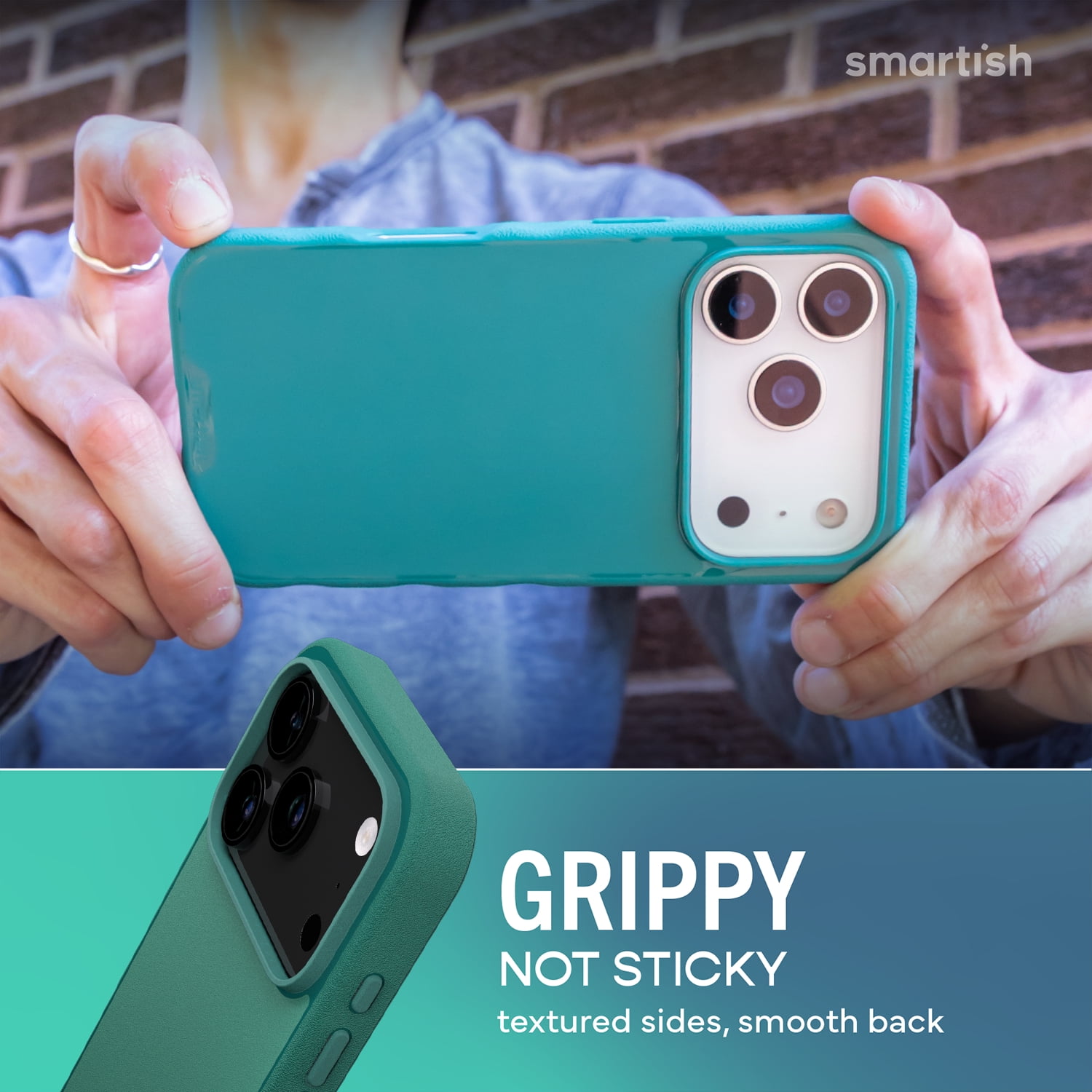 Smartish® iPhone 17 Pro MagSafe Case - Gripmunk Magnetic Slim Case [Lightweight + Protective] Thin Grip Cover with Microfiber Lining for Apple iPhone 17 Pro - So Jaded