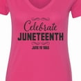 thumbnail image 4 of Inktastic Celebrate Juneteenth Women's V-Neck T-Shirt, 4 of 5