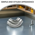 thumbnail image 4 of HAMPPLIES Elbow Stove Pipe Polished Stainless Steel Exhaust Silver 1Set, 4 of 6