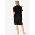 thumbnail image 2 of Dreams & Co. Plus Size V-Neck Short Sleeve Knee-Length Cotton Sleepshirt, 2 of 6
