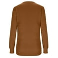 thumbnail image 4 of MESSUEN Pull Over Sweaters Womens Winter Sweaters for Women Long Sleeve Undershirt for Women Winter Sweaters Fall Long Sleeve Tops for Women Sweater Women Brown L, 4 of 5
