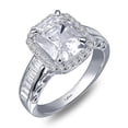 thumbnail image 3 of Lafonn Classic Sterling Silver Platinum Plated Lassire Simulated Diamond Ring (3.41 CTTW), 3 of 5