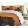 thumbnail image 5 of Ambesonne Balinese Duvet Cover Sets, Exotic Sunset, 2-Queen, Orange Brown, 5 of 7