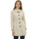 thumbnail image 1 of Abrigo de invierno para mujer Cuello de piel sintética Abrigo largo cálido beige XS, 1 of 6