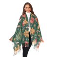 thumbnail image 3 of FORMRS Womens Scarf Winter Soft Long Big Warm Shawls Wrap Tassel Scarves, Brown Christmas Gingerbread, 3 of 9