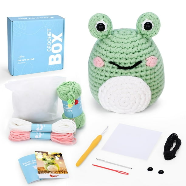 Kit de Crochet CrochetBox Rana para Principiantes con Hilo y Video Tutorial
