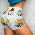 thumbnail image 4 of Balery Gnomes Honey Bee Pantalones cortos de entrenamiento estampados para mujer, sin costuras, ajustados, para gimnasio, yoga, correr, deportes, ejercicio activo, fitness.-Large, 4 of 8