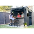 thumbnail image 4 of Suncast 8' x 7' Cabana Entertainment Storage Shed, All-Weather Outdoor Shelter, Gray, 4 of 13