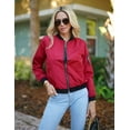 thumbnail image 4 of Zeagoo Women's Bomber Jacket Casual Coat Zip Up Spring Fall Clothes with Pockets, 4 of 5