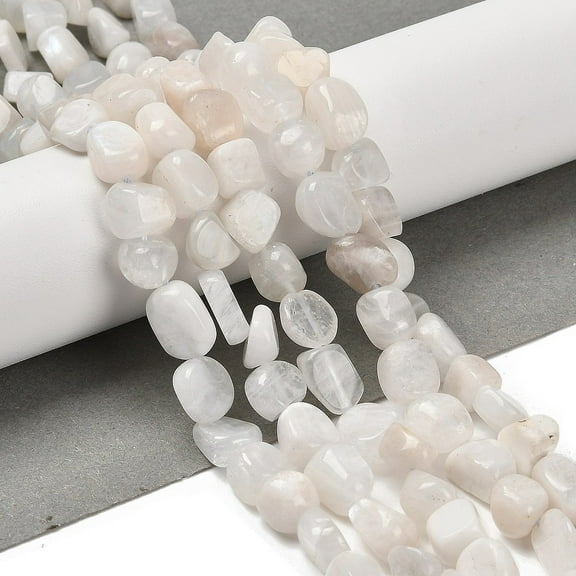 Natural Rainbow Moonstone Beads Strands Nuggets Tumbled Stone 7~13x4.5~10x4.5~10mm Hole: 1.2mm about 44~46pcs/strand 15.08~16.14 inch(38.3~41cm)