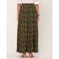 thumbnail image 4 of Moomaya Printed Maxi Skirt, Women's Elastic Waist Flowy Summer Long Skirt, 4 of 9