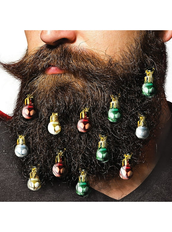 Meridian Point - Beard Ornaments Christmas Cosplay Decorate Colorful Santa Claus Beard- 12 Piece