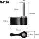 thumbnail image 5 of 2 uds tornillo ajustable de rosca macho M4 20mm perilla giratoria de aleación de aluminio negro, 5 of 5
