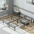 thumbnail image 3 of Twin/Full/Queen Size Foldable Metal Platform Bed with Tool-Free Assembly-Queen size, 3 of 10