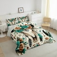 thumbnail image 3 of Castle Fairy Western Bull Skull Girl Full Size Comforter Sets,Floral Rose Bedding Sets, 3 of 8