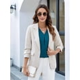 thumbnail image 4 of Women'S 3/4 Length Sleeve Tops Summer Dressy Casual Blouses Work Shirts Chiffon V Neck Outfits Green XL, 4 of 8