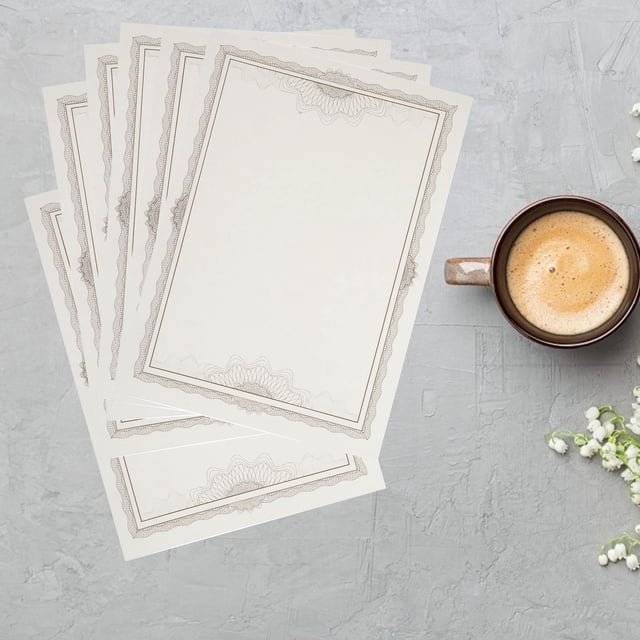 FONWILYO Coffee Blank Certificate Paper for School Awards Diplomas and Custom Writable Printing