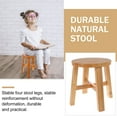 thumbnail image 4 of MERRYHAPY Brown Bamboo Stool for Kids and Home Nonslip Lightweight Practical Use 1Pc, 4 of 8