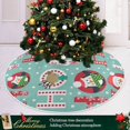 thumbnail image 6 of FMSHPON Christmas Santa Snowman Deer Xmas Christmas Tree Skirt Stand Mat for Holiday Party Decoration Indoor Outdoor 48 inches, 6 of 6