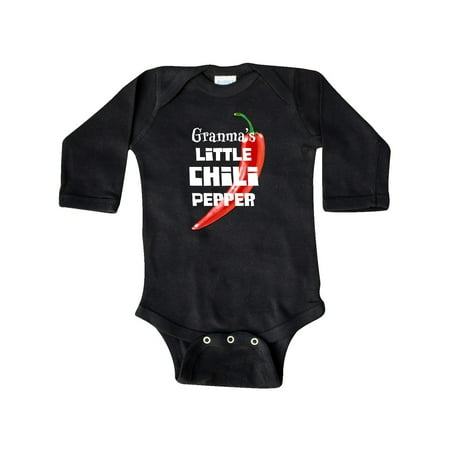 

Inktastic Granma s Little Chili Pepper Gift Baby Boy or Baby Girl Long Sleeve Bodysuit