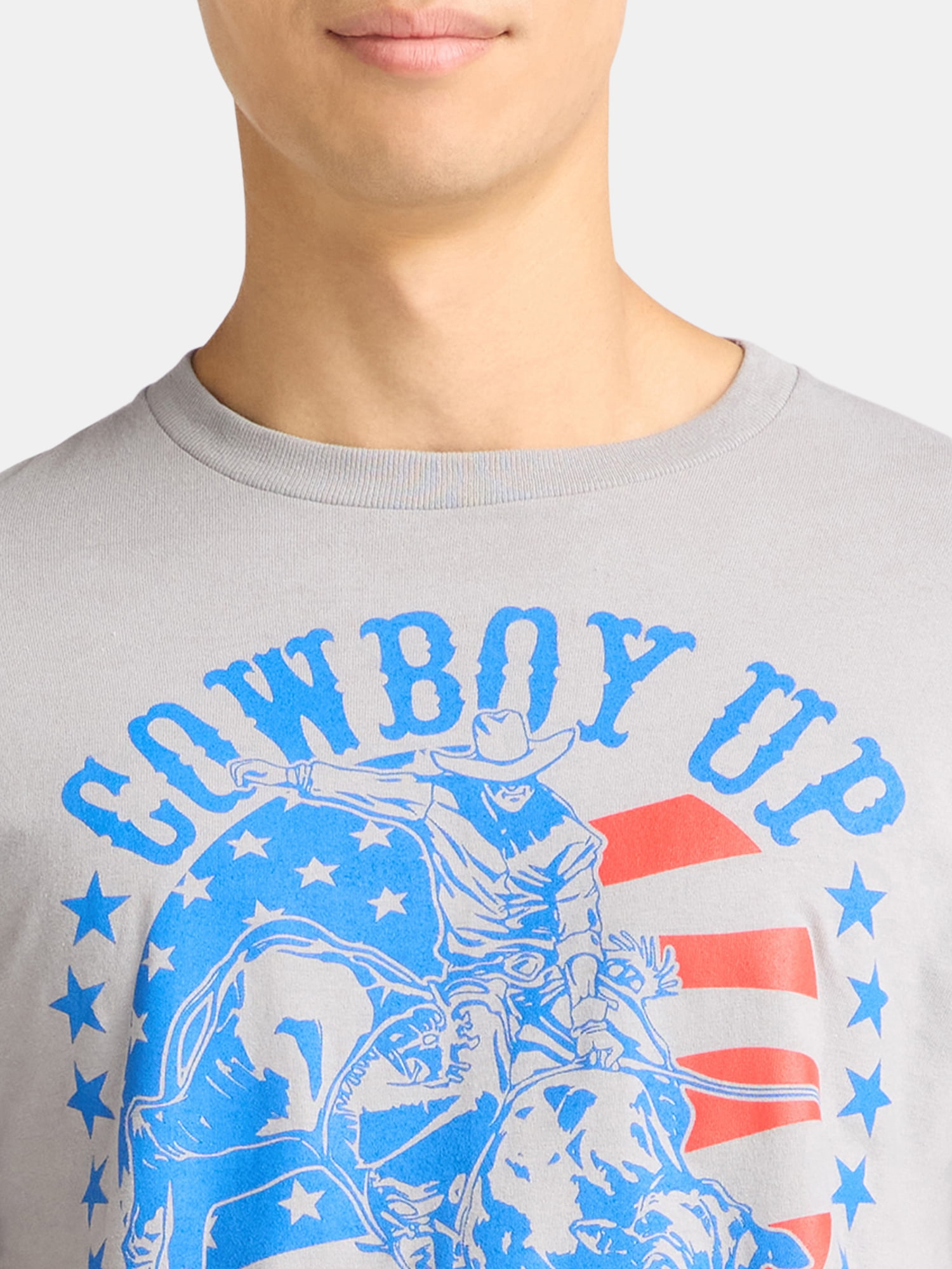 Professional Bull Riders, Men's & Big Men's Graphic T-Shirt, Cowboy Up, Sizes S-3XL