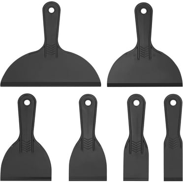 6 Pcs Plastic Putty Knife Set, Paint Scrapers Tools, Spackling Spatula Scraper