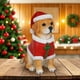 thumbnail image 4 of Perro Regalos de Navidad Sombrero de Navidad Lindo Perro Figurina - Cocker Spaniel Bichon Labrador Decoración Perro Sombrero de Navidad, 4 of 5