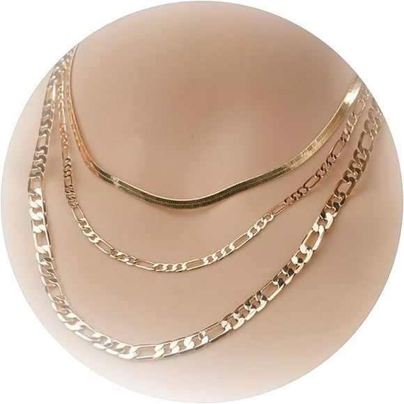 shiyou-Layered Snake Chain Choker Necklaces for Women Multilayer Gold Snake Chain Necklace for Girls Lady Gold Chain Necklaces