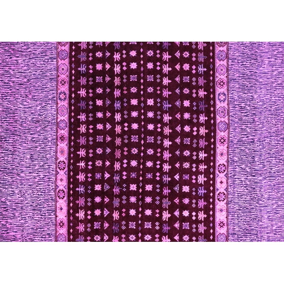 Ahgly Company Indoor Rectangle Abstract Purple Modern Area Rugs, 8' x 10'