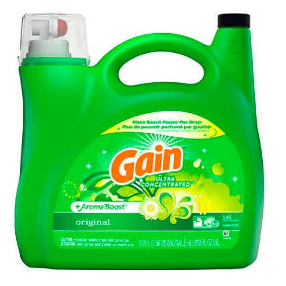 Gain Ultra Concentrated  AromaBoost HE Liquid Laundry Detergent, Original, 146 Loads, 200 fl oz