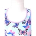 thumbnail image 5 of DPOIS Girls Print 3 Piece Swimsuits Bikini Sets with Boyshorts Tankini Bathing Suit Purple 8, 5 of 7
