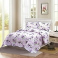 thumbnail image 2 of Delilah- 3 Piece Quilt bedspread Set King size - Purple, 2 of 2
