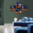 thumbnail image 3 of Universe Wall Art for Living Room Bedroom Black Hole Earth Wall Decor Outer Space Canvas Pictures Framed Artwork Print Painting Home Walls Decoration 16 x 16 inch x 4 pcs, 3 of 6
