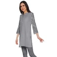 thumbnail image 2 of Moomaya Printed Side Slit Short Kurta Tunic For Women Summer Wear Ladies Kurti, 2 of 5