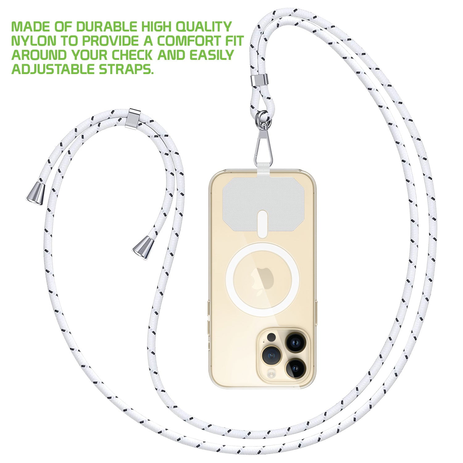 Cellet 2-Pack Phone Lanyard, Universal Phone Lanyard with Adjustable Nylon Straps and Durable Tether Pads Compatible with Smartphones, iPads, Tablets and more