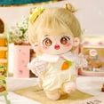 thumbnail image 4 of Muñeca de algodón de felpa Kawaii, figura de súper estrella de peluche, muñecas de pelo rubio, ojos marrones, cuerpo gordo, muñeca de niña, puede cambiar la ropa, regalo, 4 of 4