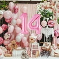 thumbnail image 3 of y Pink 4 Balloon, Giant 40 Inch Number Balloon, 4th Pink Party corations, Four, 3 of 4