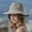 Khaki, variant on Womens Floppy Straw Sun Hat Foldable Packable Wide Brim Summer Beach Hat Crochet Bucket Hat