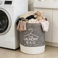thumbnail image 5 of Kbndieu Linen Foldable Laundry Hamper, Large Collapsible Laundry Baskets with Easy Carry Handles, Clothes Hampers for Bedroom, Bathroom, Dorm, Laundry Room, Coffee, 5 of 6