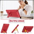 thumbnail image 3 of AVAWO Shockproof Case for Samsung Galaxy Tab A11+ Plus 11 inch 2026 with Built-in Kickstand, 3 Layers Heavy Duty Protection Cover for Galaxy A11+/A9+ 10.9, Red, 3 of 11